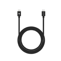 Baykron Καλώδιο Type-C male σε Type-C male Charge & Sync 5V 60W 3A Μαύρο 1.2m BKR-SL-CTC-BLK-1.2