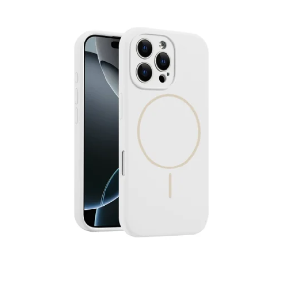 Θήκη σιλικόνης MagSafe για iphone 14 Pro - λευκό