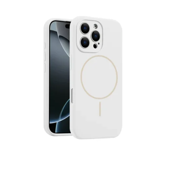 Θήκη σιλικόνης MagSafe για iphone 15 Pro Max - λευκό