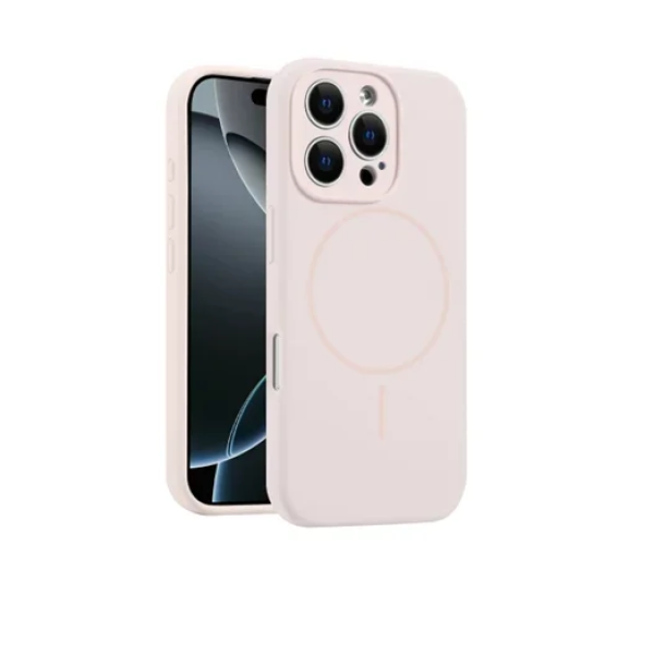 Θήκη σιλικόνης MagSafe για iphone 15 Pro Max - ροζ