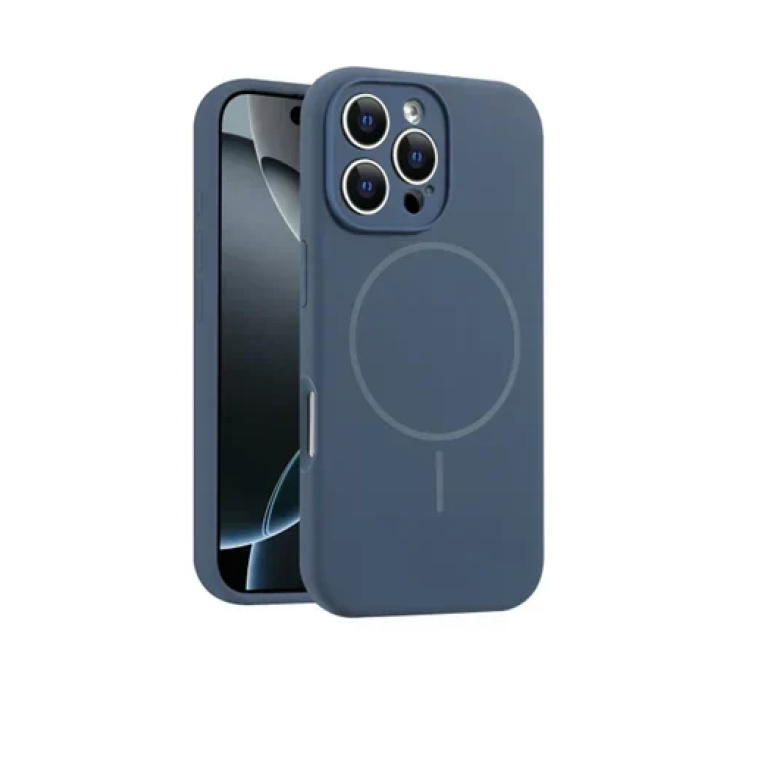 Θήκη σιλικόνης MagSafe για iphone 16 Pro Max - μπλε