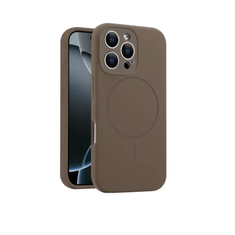 Θήκη σιλικόνης MagSafe για iphone 16 Pro Max - καφέ