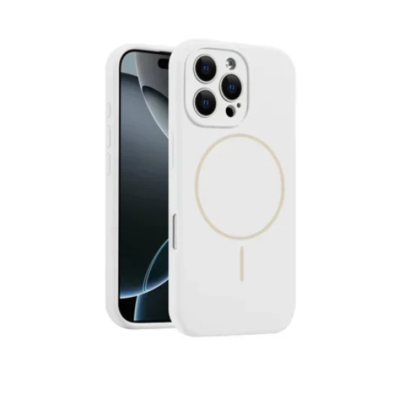 Θήκη σιλικόνης MagSafe για iphone 16 Pro Max - λευκό