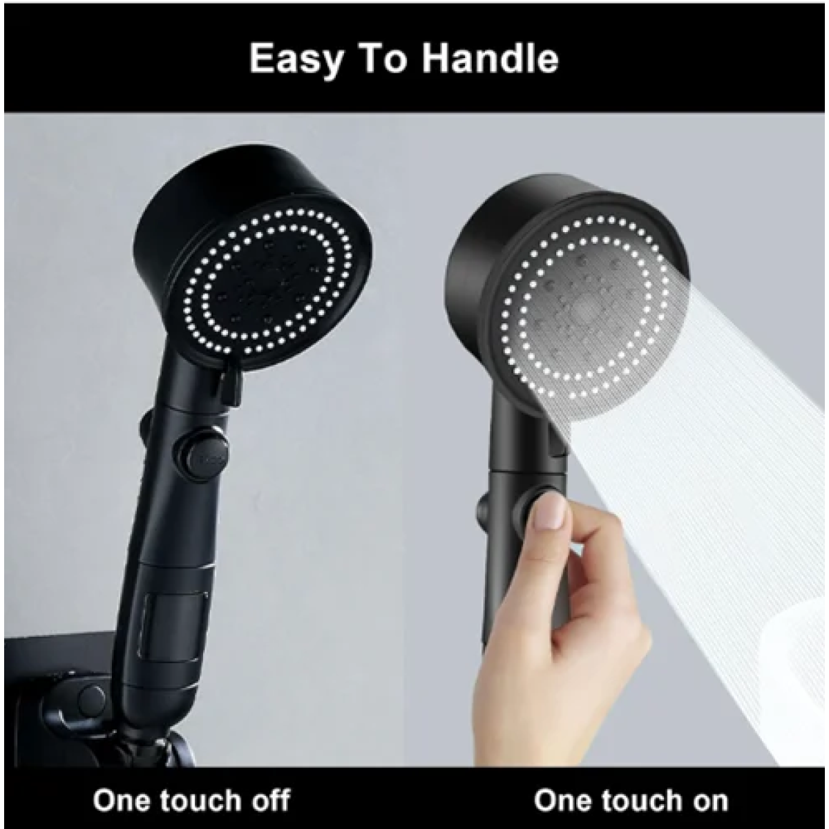 Τηλέφωνο ντους με ένδειξη θερμοκρασίας Pressurized Shower - μαύρο - Image 4