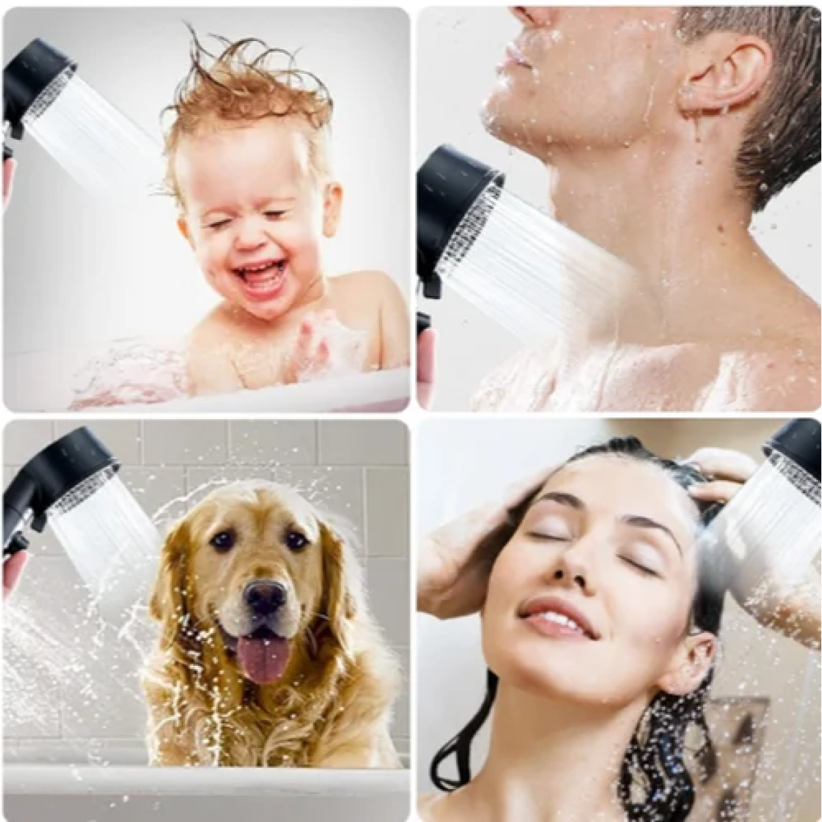 Τηλέφωνο ντους με ένδειξη θερμοκρασίας Pressurized Shower - μαύρο - Image 5