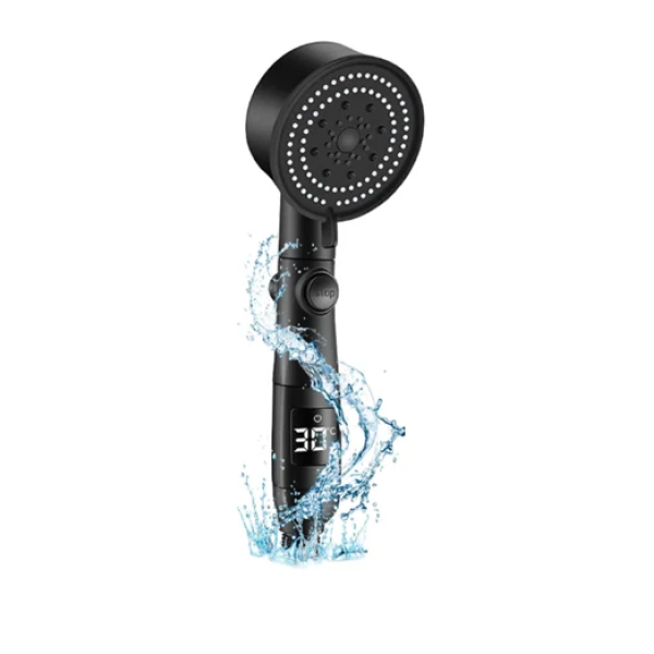 Τηλέφωνο ντους με ένδειξη θερμοκρασίας Pressurized Shower - μαύρο