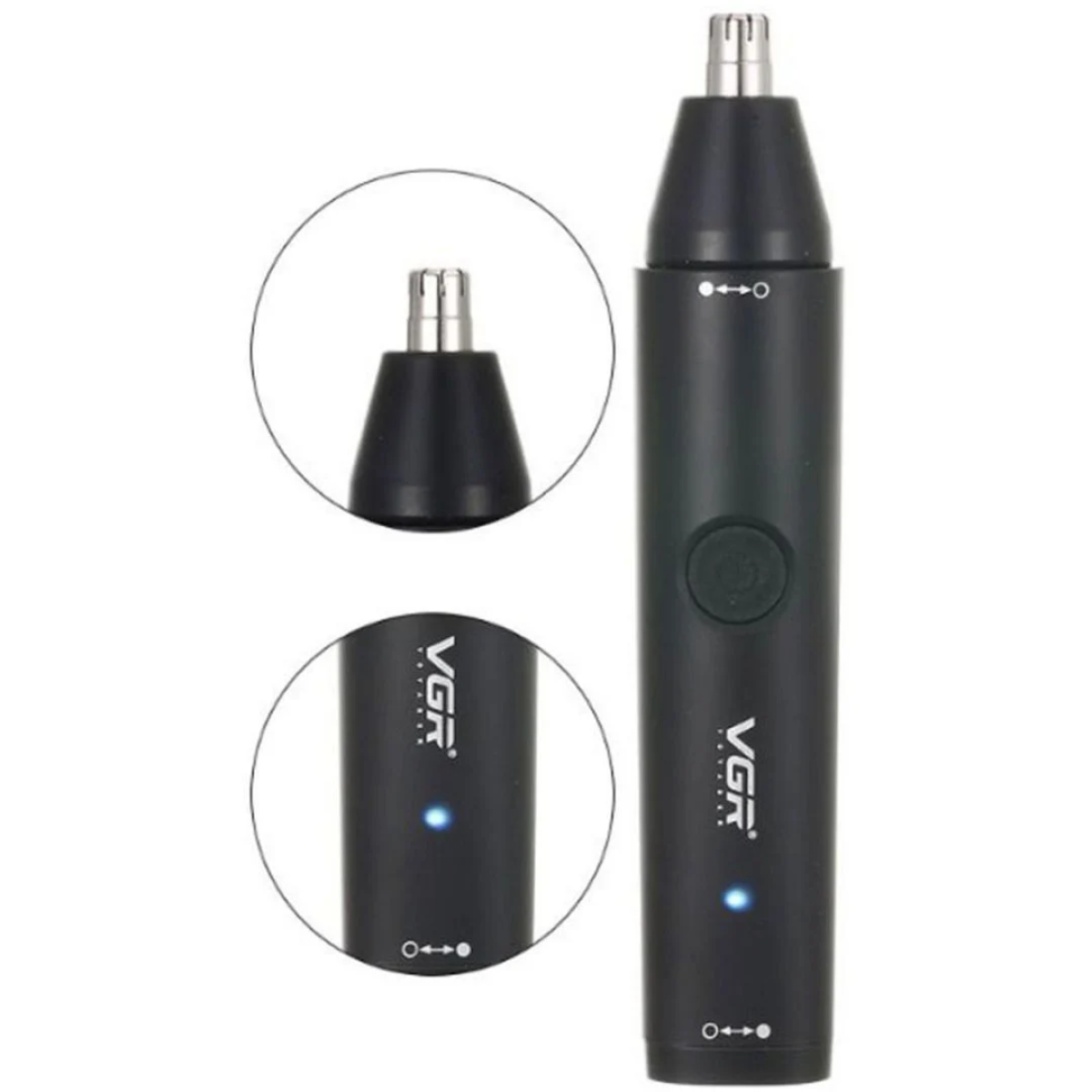 Επαναφορτιζόμενο Trimmer Αυτιών και Μύτης VGR V-613 - Μαύρο