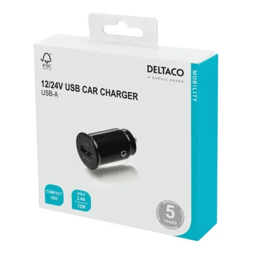 4A 12W Μαύρος USB-CAR123