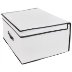Κουτί Αποθήκευσης Tpster 31000 Υφασμάτινο – 60x40x30cm – Λευκό/Μαύρο