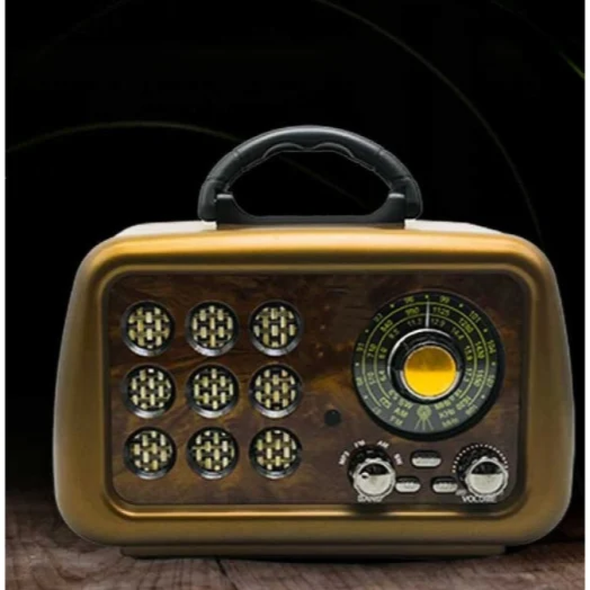 Επαναφορτιζόμενο Ρετρό Ραδιόφωνο CMIK MK-199 με Bluetooth, USB, TF Card και AUX – Καφέ, 20W