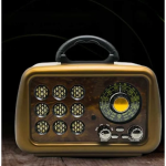 Επαναφορτιζόμενο Ρετρό Ραδιόφωνο CMIK MK-199 με Bluetooth, USB, TF Card και AUX – Καφέ, 20W