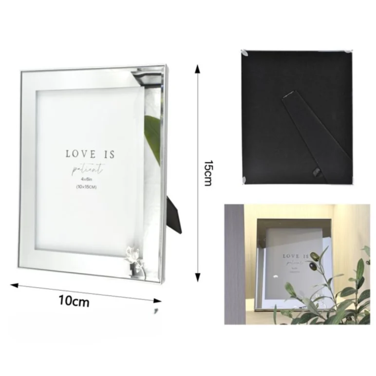 Κορνίζα Επιτραπέζια Μεταλλική 15x10cm – Κωδικός: 38315