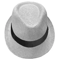 Καπέλο Καβουράκι Άσπρο με Κορδέλα 29cm SummerTiempo 622754
