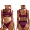Μαγιό Μπικίνι Surf top & Κορδόνι Μπορντώ  SummerTiempo 623074