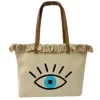 Τσάντα Παραλίας Cotton Μάτι 50x36x14cm SummerTiempo 623144
