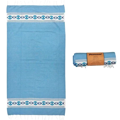 Πετσέτα Θαλάσσης Pestemal Ματάκια σε Σειρά ~280g 90x180cm SummerTiempo 623188