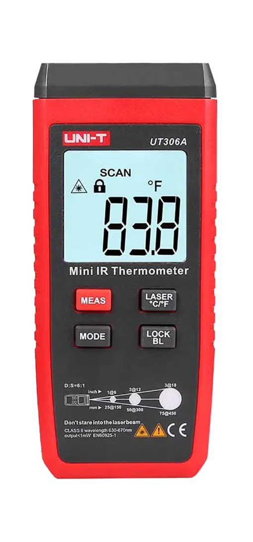 Uni-T Θερμόμετρο Υπερύθρων UT306A -35°C έως 300°C με Αναλογία Απόστασης 6:1 MIE0359
