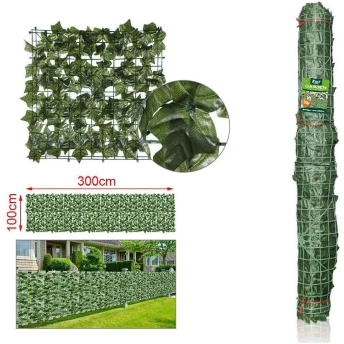 100x300cm Συνθετική Φυλλωσιά σε Σχάρα Πλαστική 2902408