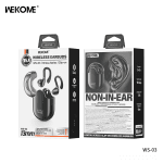 WEKOME WS-03 Ασύρματα Ακουστικά Clip-On – Semi-In-Ear με HIFI Ήχο & Σχεδίαση Ear-Hook - Μαύρα