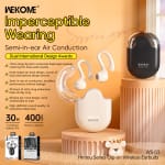 WEKOME WS-03 Ασύρματα Ακουστικά Clip-On – Semi-In-Ear με HIFI Ήχο & Σχεδίαση Ear-Hook - Μαύρα