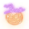 Neolia Διακοσμητικό Φωτιστικό Neon PLEXI LED CURSED PUMPKIN Πορτοκαλί Μωβ NNE16