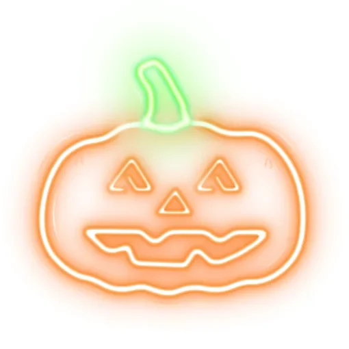 Neolia Διακοσμητικό Φωτιστικό Neon PLEXI LED PUMPKIN WITH STEM Πορτοκαλί Πράσινο NNE13