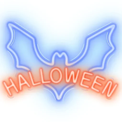 Neolia Διακοσμητικό Φωτιστικό Neon PLEXI LED HALLOWEEN Μπλε Κόκκινο NNE17