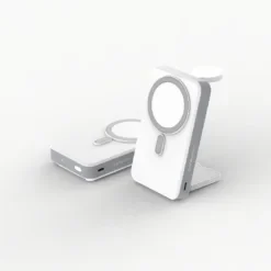 OneAdaptr OneGo Σταθμός Ασύρματης Φόρτισης 5σε1 MagSafe 15W / Powerbank 10000mAh Λευκό OG-B10WH