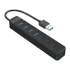 Orico USB-A 3.1 HUB με Θύρες 1x USB-A 3.1 + 3x USB-A 2.0 + USB-C 5V/3A Μαύρο TWU32-4A