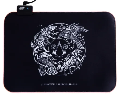 L33T Assassin's Creed Valhalla RGB Mousepad 355x255x3mm Μαύρο 1830145