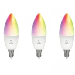 Deltaco Smart Home Λάμπα LED E14 WiFI 5W RGB dimmable Λευκή Σετ 3 τμχ 220-240V SH-LE14RGB-3P