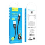 Hoco X89 Braided Καλώδιο USB-A σε USB-C – 60W, 3A, 1m – Μαύρο