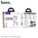 Hoco EQ2 Thought TWS In-ear Bluetooth Handsfree Ακουστικά με Θήκη Φόρτισης – Μώβ