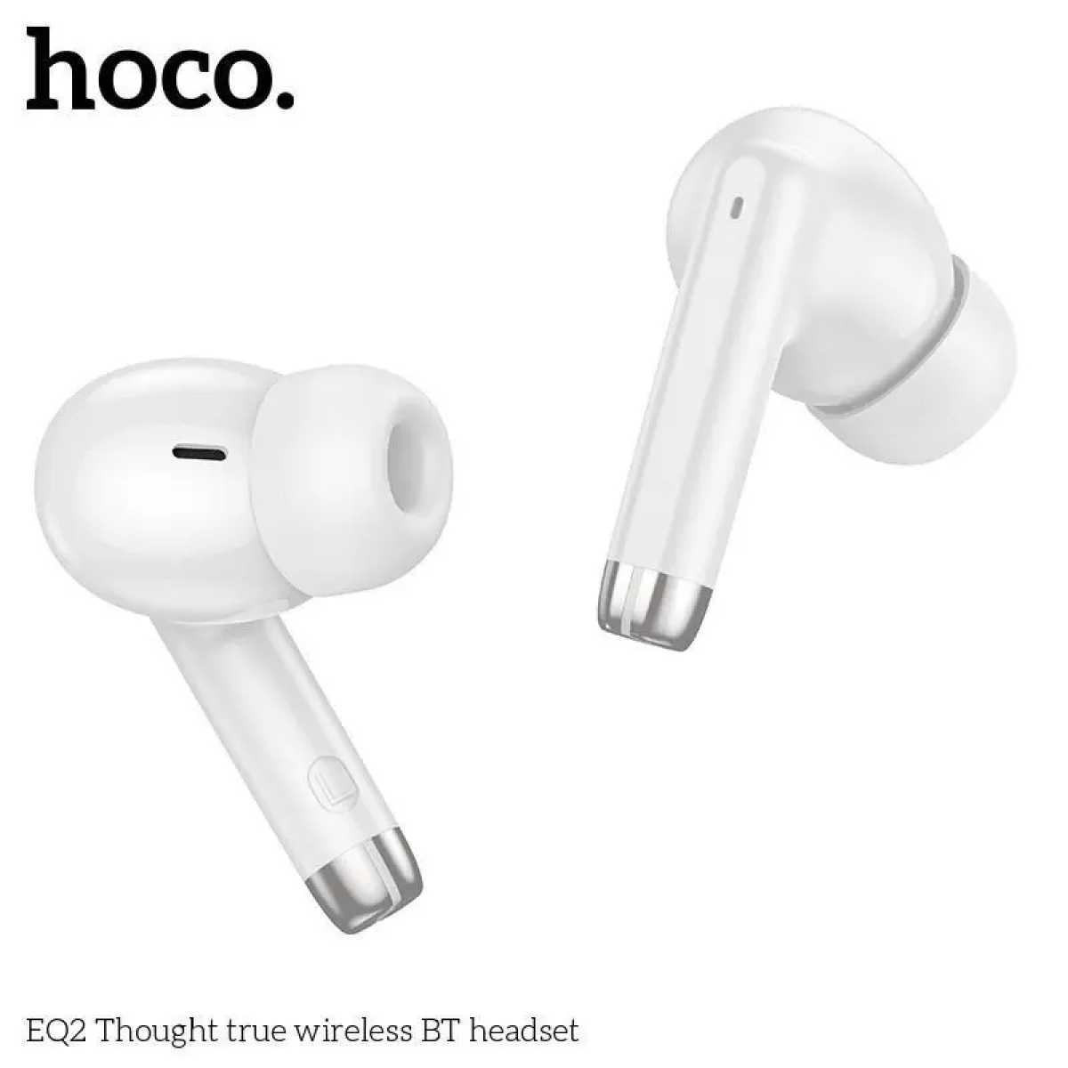 Hoco EQ2 Thought TWS In-ear Bluetooth Handsfree Ακουστικά με Θήκη Φόρτισης – Λευκά