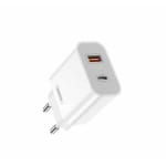 Remax RP-U68 Φορτιστής 20W με Θύρες USB-A & Type-C και Καλώδιο Lightning – Λευκός