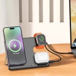 Hoco CQ1 Magsafe Φορτιστής 3 σε 1 – Μαύρος