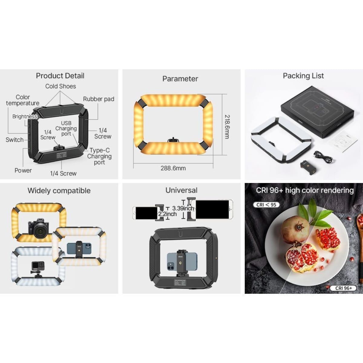 U200 Ring Light Video Rig – Επαγγελματικός Φωτισμός για Βίντεο & Φωτογραφία