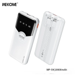 WEKOME WP-59 Power Bank 10000mAh – Fast Charge 22.5W, LED Οθόνη - Λευκό