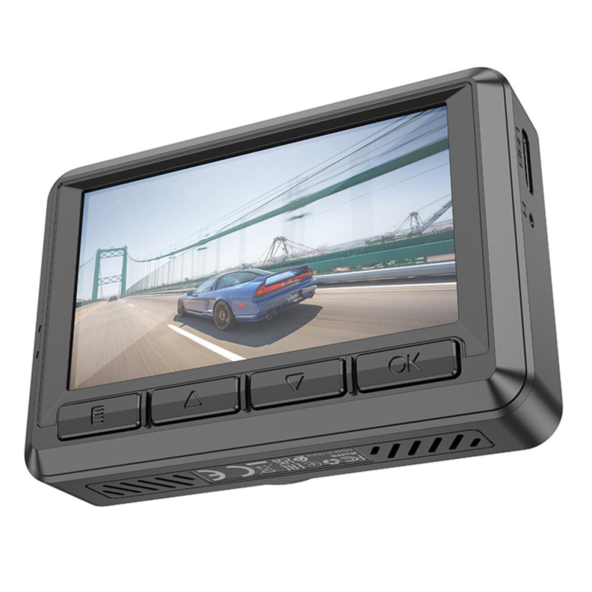 Hoco DV3 Σετ Κάμερας DVR Αυτοκινήτου με Οθόνη 2.45", WiFi & GPS – Μπροστινή & Πίσω Κάμερα – 1080P