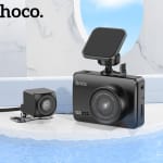 Hoco DV3 Σετ Κάμερας DVR Αυτοκινήτου με Οθόνη 2.45", WiFi & GPS – Μπροστινή & Πίσω Κάμερα – 1080P