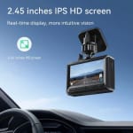 Hoco DV3 Σετ Κάμερας DVR Αυτοκινήτου με Οθόνη 2.45", WiFi & GPS – Μπροστινή & Πίσω Κάμερα – 1080P