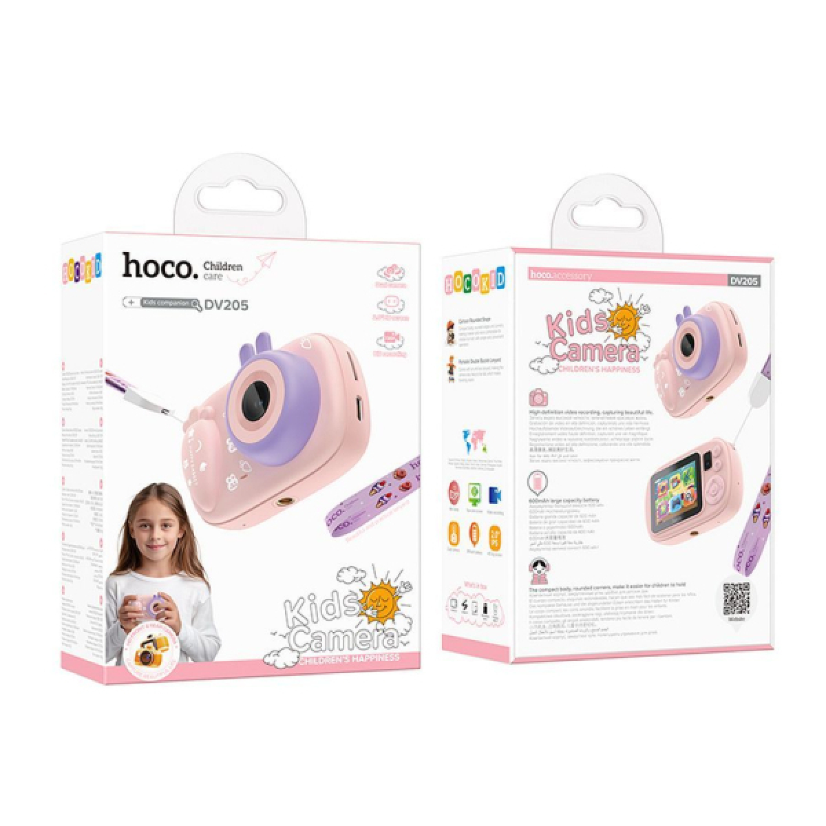 Hoco DV205 Παιδική Φωτογραφική Μηχανή 20MP - Ροζ