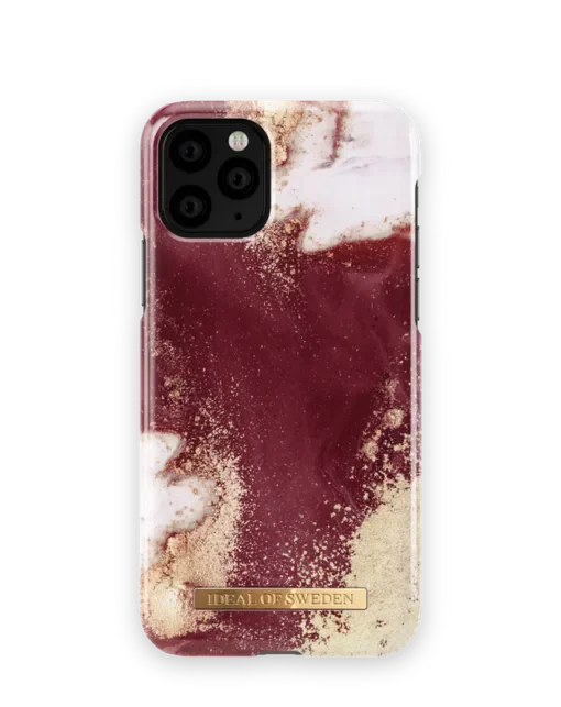 IDEAL OF SWEDEN Θήκη Fashion iPhone 11 PRO Golden Burgundy Marble IDFCAW19-I1958-149