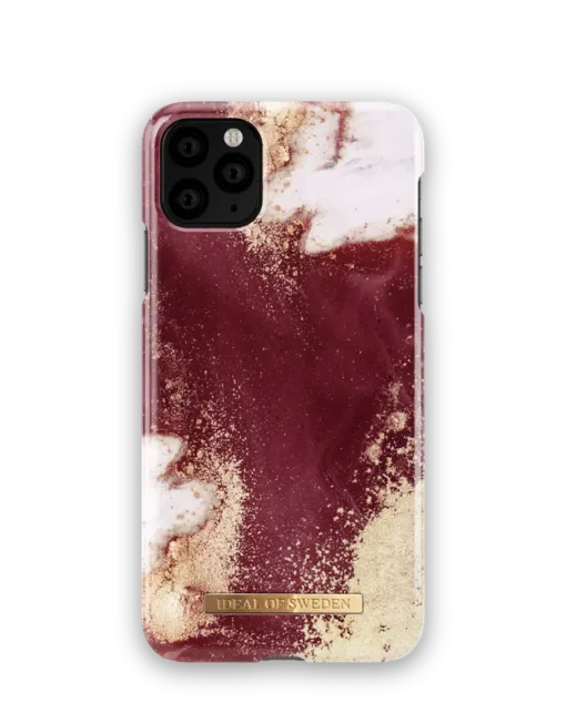 IDEAL OF SWEDEN Θήκη Fashion iPhone 11 PRO MAX Golden Burgundy Marble IDFCAW19-I1965-149