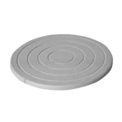 Moonstone Σουπλά Στρογγυλό από Διατομίτη KENDRA 18x18x0.9cm Ανοιχτό Γκρι MOO-PADKENDRA-GY