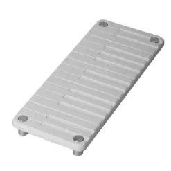 Moonstone Στεγνωτήρας Νεροχύτη από Διατομίτη BOORI 24x9.5x2.2cm Λευκό MOO-BOORI-WH