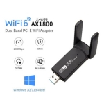 WiFi 6 USB Adapter AX1800 Dual Band 2.4GHz & 5GHz με USB 3.0 – Συμβατό με Windows 10/11, 2 Antennas