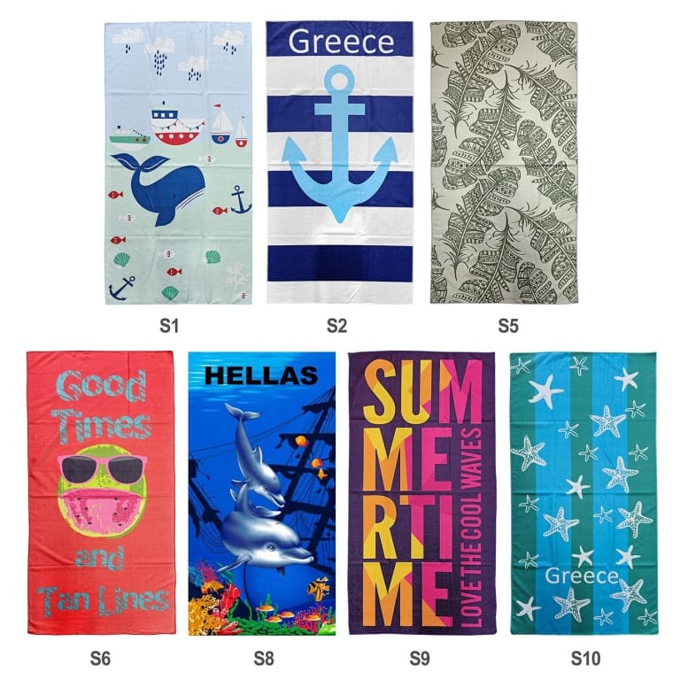 Πετσέτα Θαλάσσης Τυπωμένη Microfiber 70x140cm   245gr SummerTiempo 622154