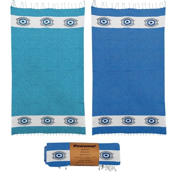 Πετσέτα Θαλάσσης Pestemal Ματάκια ~280g  90x180cm SummerTiempo 622273