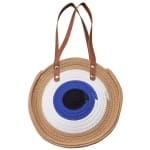 Τσάντα Στρογγυλή Cotton με Μάτι ø28cm SummerTiempo 623141